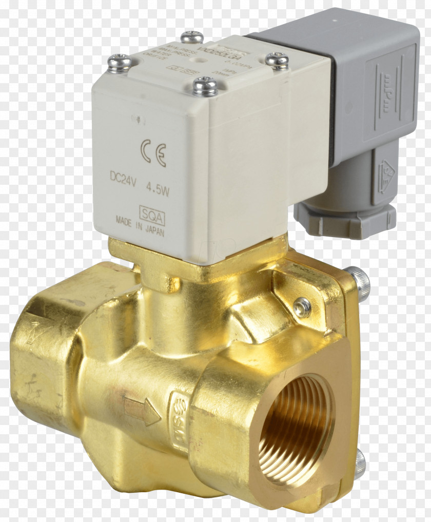 Ws Brass Solenoid Valve Compressed Air SMC Corporation PNG