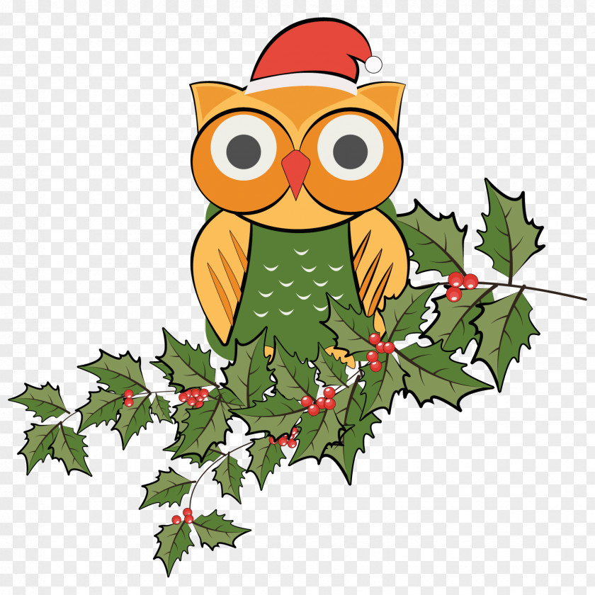 After Christmas Shopping Owl Clip Art Image Illustration PNG