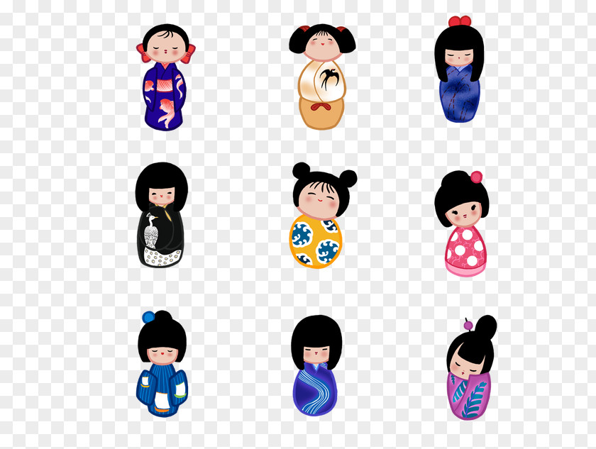 Japanese Dolls Fashion Accessory Clip Art PNG