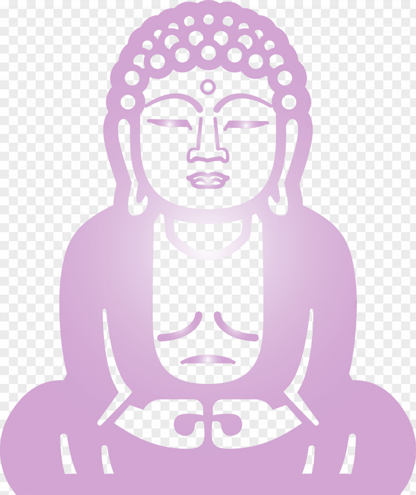 Meditation Head Pink Magenta Sitting PNG