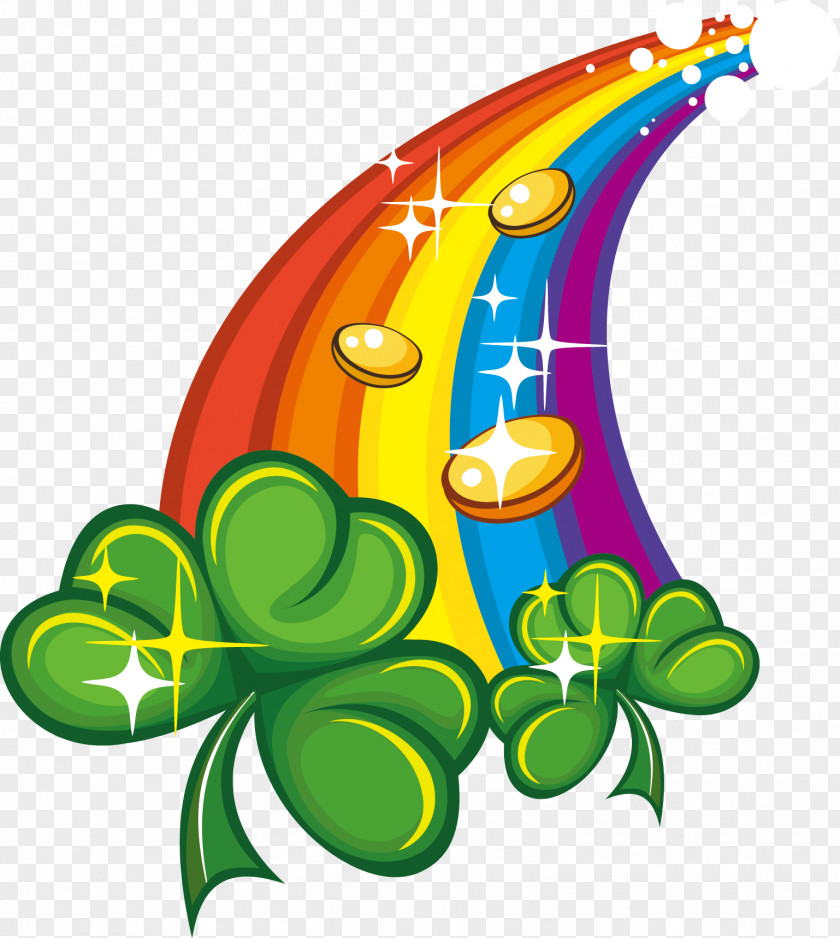 Rainbow Grass Nature Elements Saint Patricks Day Irish People Symbol Clip Art PNG