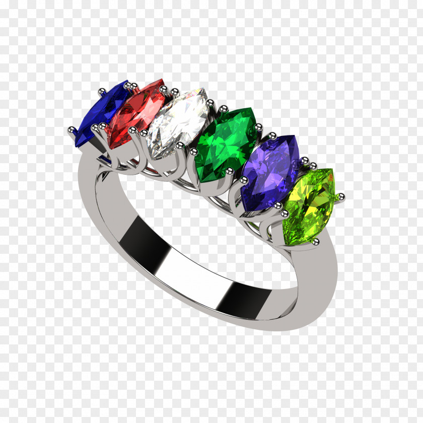 Ring Birthstone Sapphire Princess Cut Gold PNG