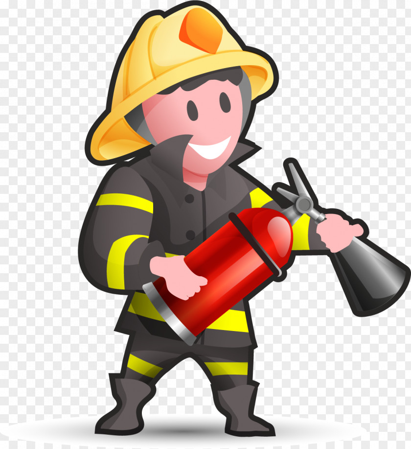 Vector Painted Firefighters Firefighter Firefighting PNG