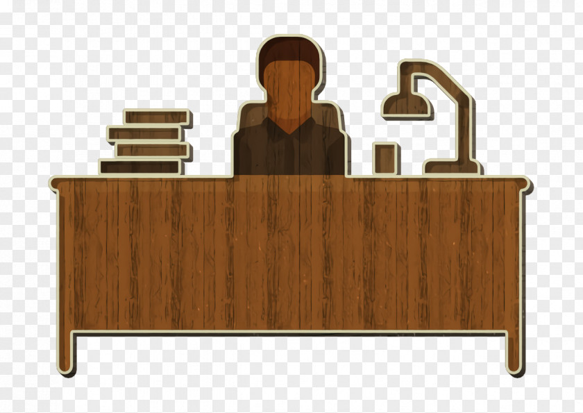 Wood Table Management Icon Work Administrator PNG