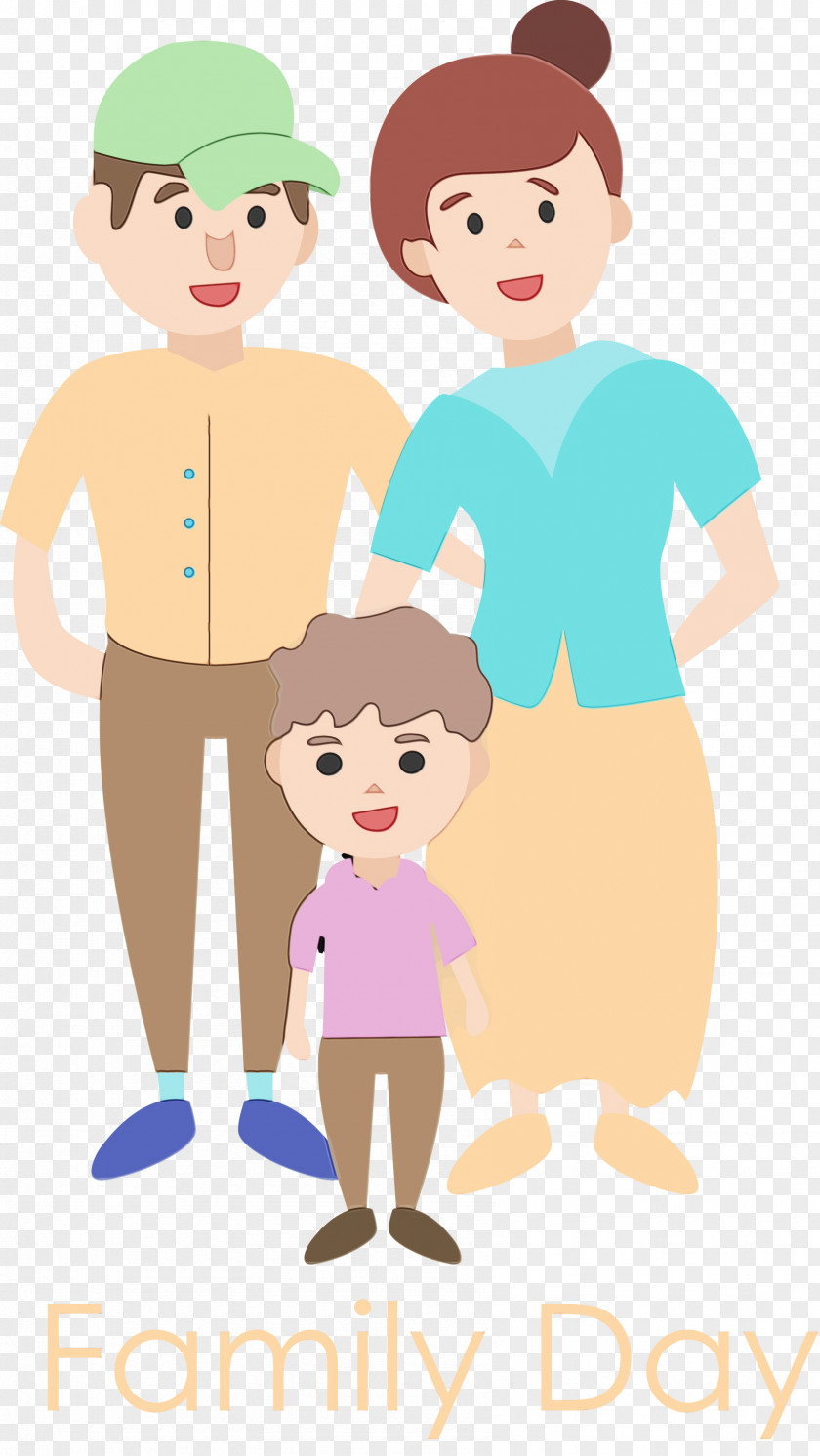 Cartoon Male Child Sharing Father PNG