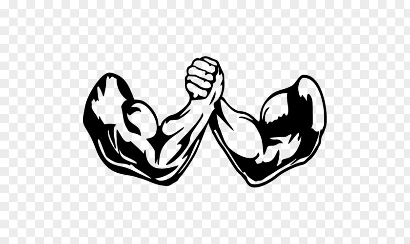 Arm Wrestling Line Art Sticker Cartoon Clip PNG