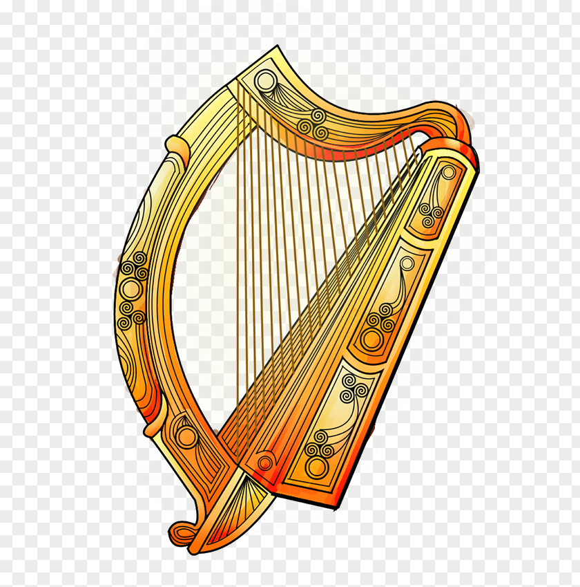 Celtic Harp Konghou Lyre Musical Instruments PNG