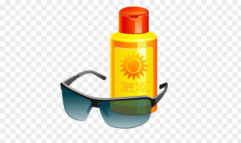 Sunglasses Sunscreen Lotion Lip Balm Clip Art PNG
