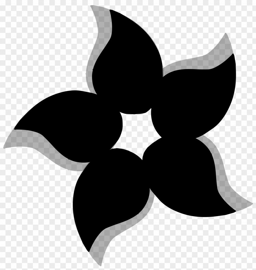 Clip Art Leaf Silhouette Black M PNG