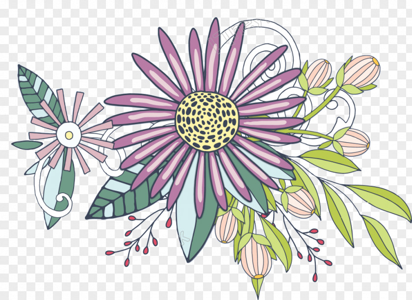 Purple Flower Free Clipart Chrysanthemum Floral Design Cut Flowers Illustration PNG