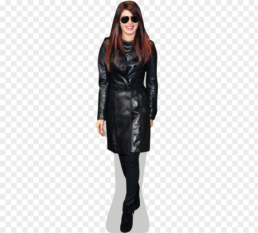 Bollywood Stars In Real Life Standee Priyanka Chopra Paperboard Model Leather Jacket PNG