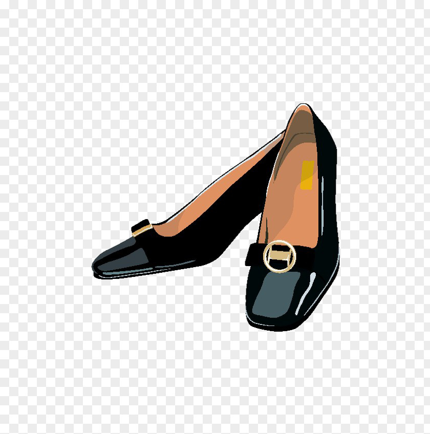 Cartoon Women's High-heeled Shoes Dress Shoe Footwear Download PNG