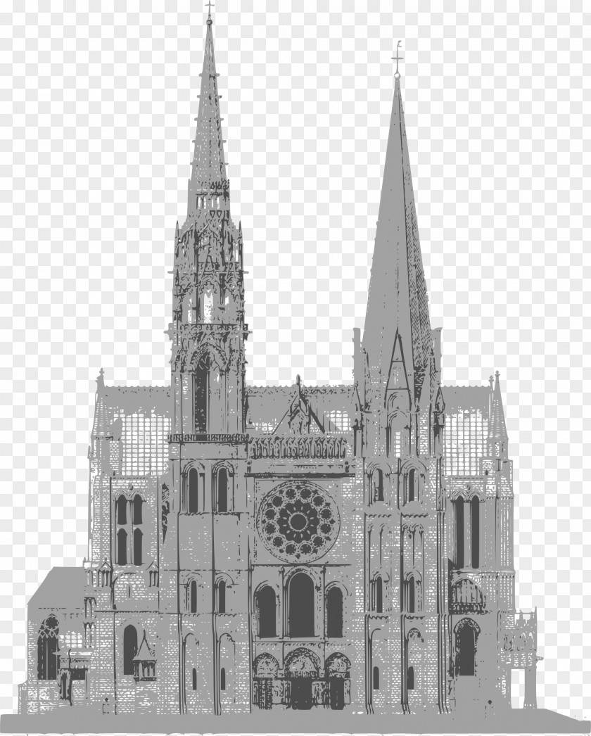Cathedral Chartres Gothic Architecture Reims Medieval PNG