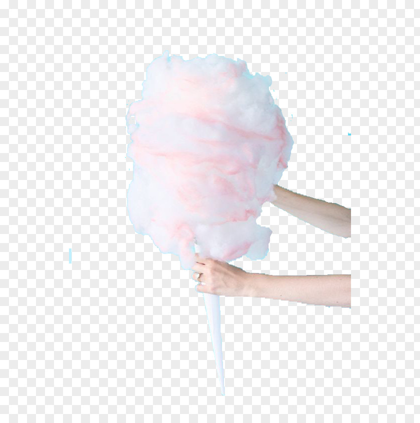 Cotton Candy Ice Cream Cone Petal Hand PNG