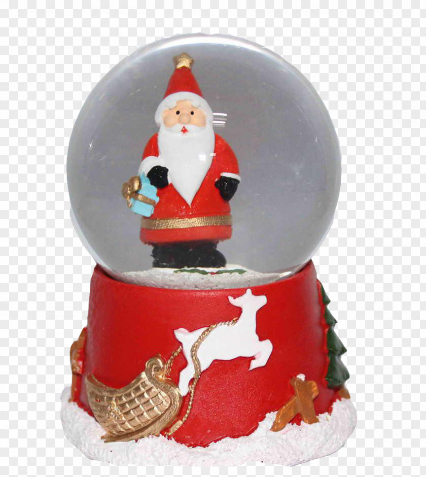 Crystal Ball Santa Edition Claus Christmas Ornament PNG