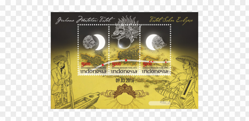 Pos Indonesia Solar Eclipse Of July 22, 2009 Postage Stamps Medan Supersemar PNG