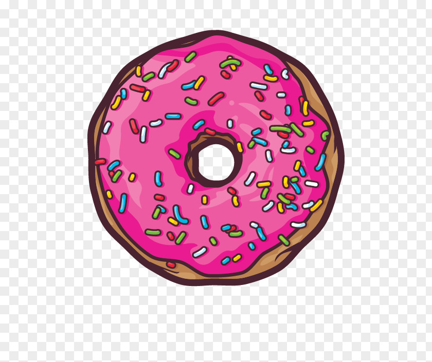 Simpsons Donut Donuts Frosting & Icing National Doughnut Day Beignet Kawaii Dog PNG