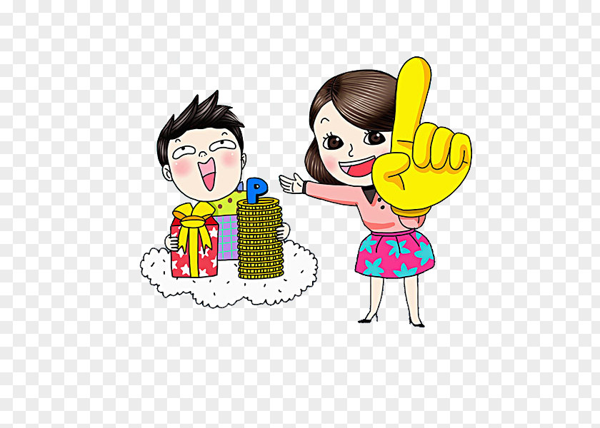 The Man With Present Gift Gratis PNG