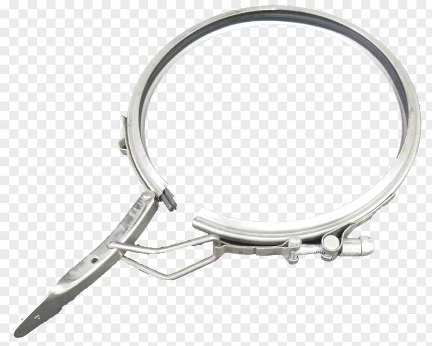 Trouser Clamp Pipe Duct Band Silver PNG
