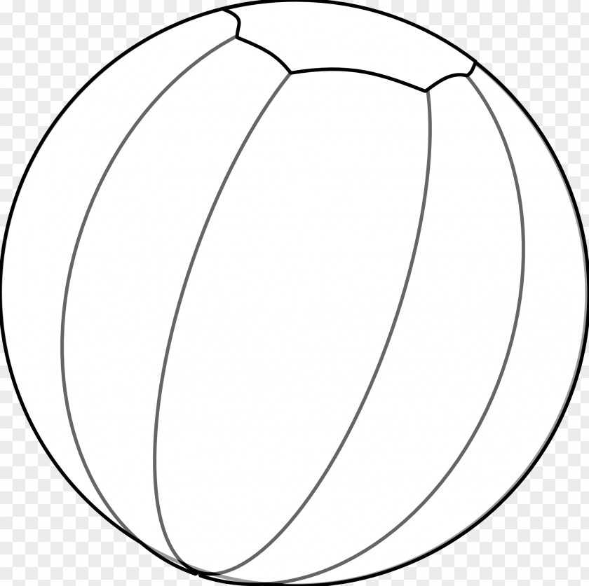 Beach Ball Black And White Circle Monochrome Photography Drawing PNG