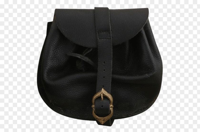 Handbag Leather Black M PNG