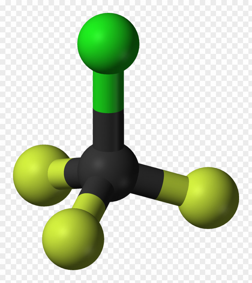 Ball Copyright Dichlorodifluoromethane Ball-and-stick Model Trichlorofluoromethane Wikimedia Commons PNG