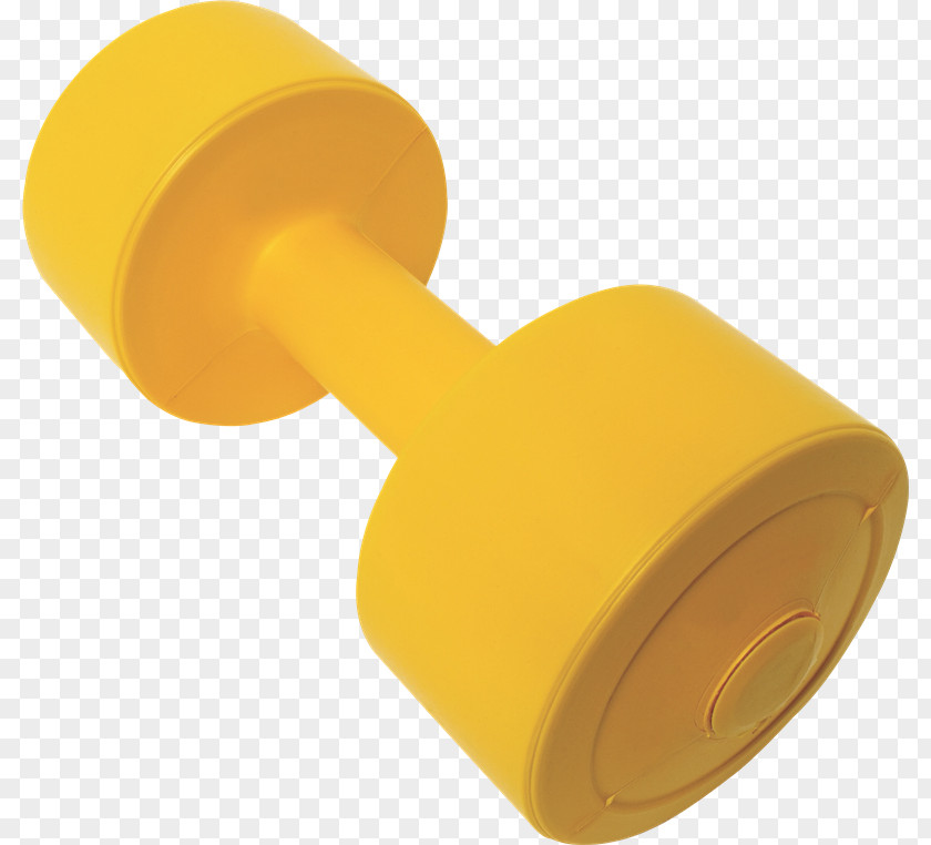 Material Dumbbell Physical Fitness Yellow Clip Art PNG