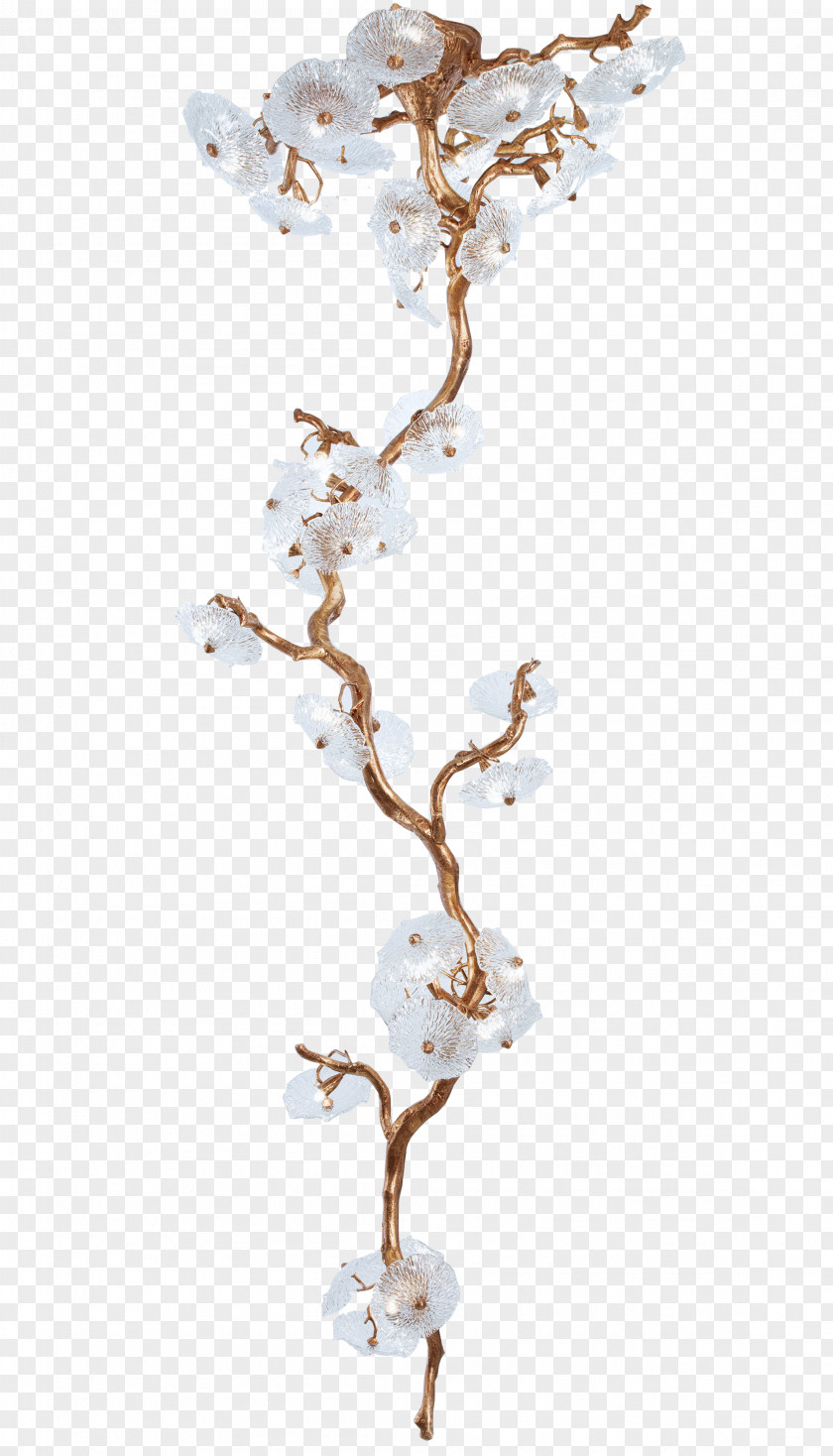 Modern Chandelier Lighting Glass Twig Designer PNG