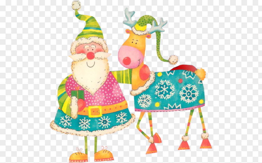 Santa Claus Rudolph Reindeer Mrs. Christmas PNG