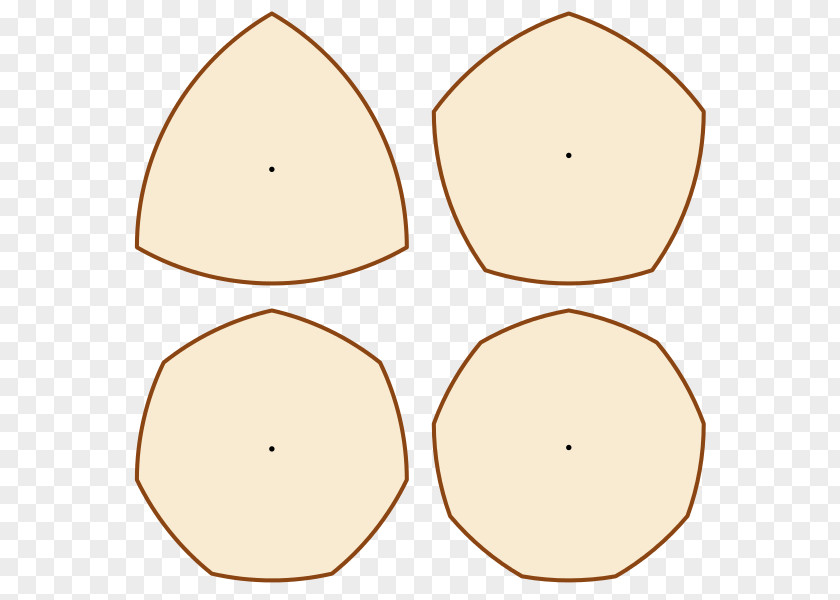 Polygonal Reuleaux Triangle Curve Of Constant Width Circle PNG