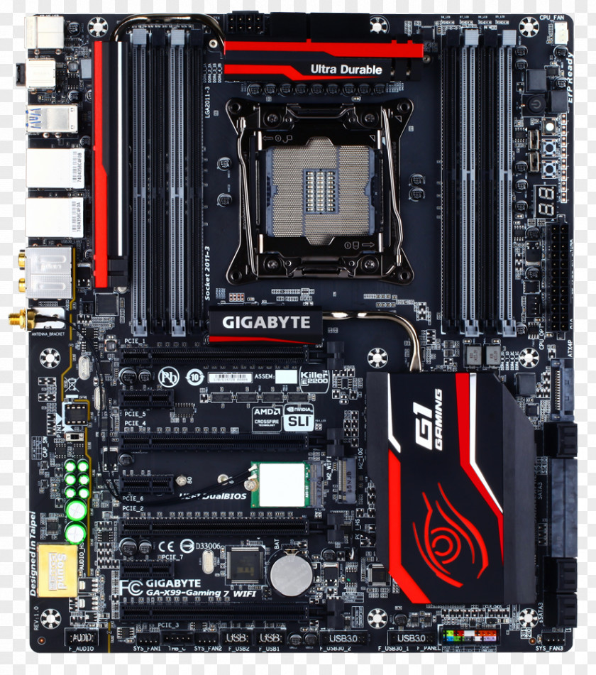 Black Board Motherboard Intel X99 Gigabyte Technology LGA 2011 ATX PNG