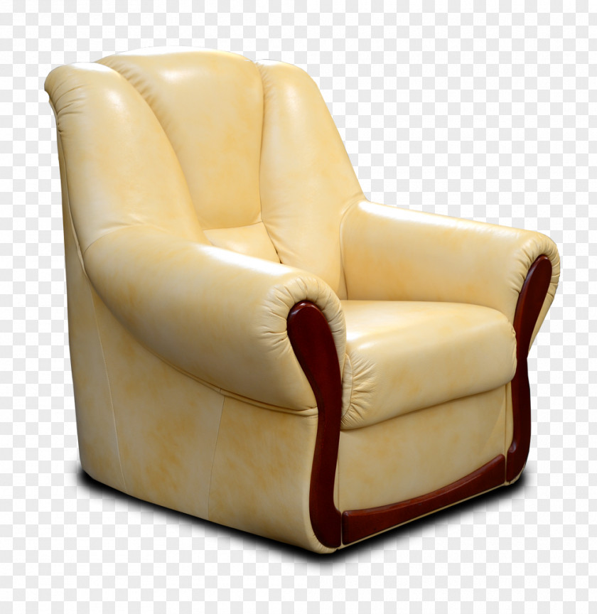 Chair Wing Leather Comfort Couch PNG