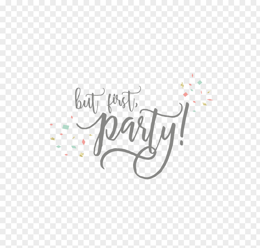 Design Party Logo Calligraphy Illustration PNG
