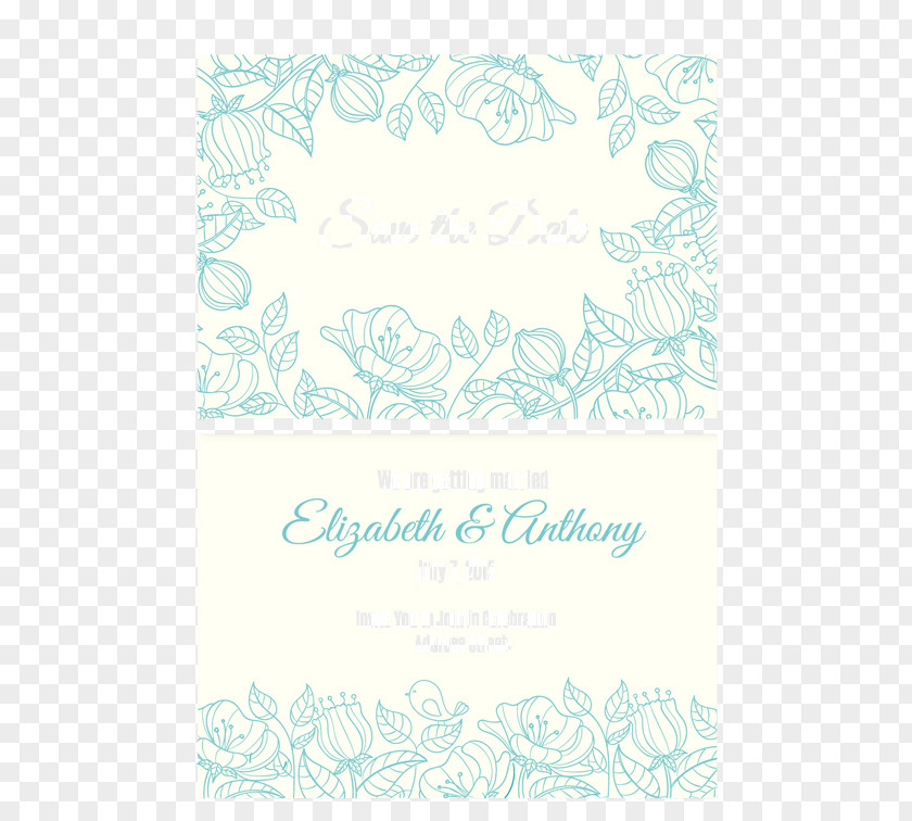 Elegant Hand-painted Pattern Vector Wedding Card Icon PNG