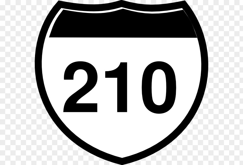 Interstate 210 And State Route US Highway System Shield Clip Art PNG