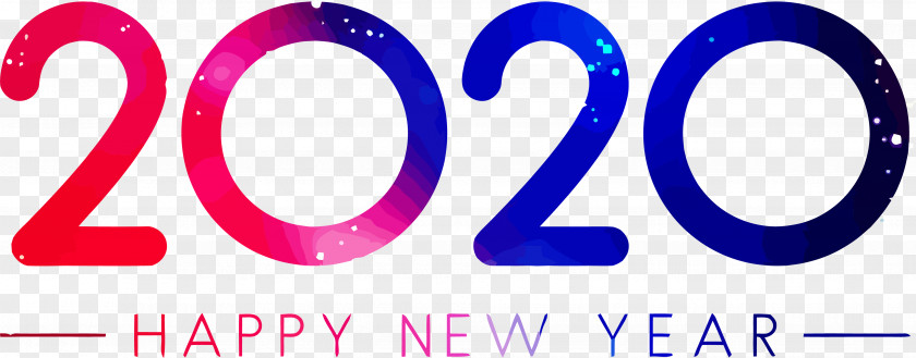 Symbol Electric Blue Happy New Year 2020 Years PNG