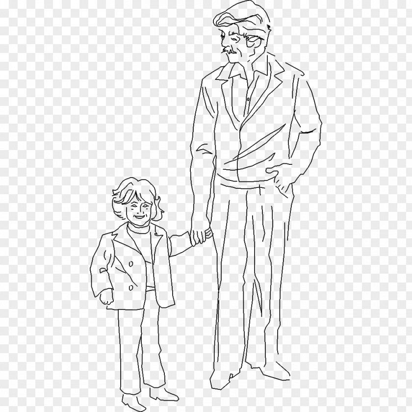 People Elevation Finger Line Art Drawing Sketch PNG