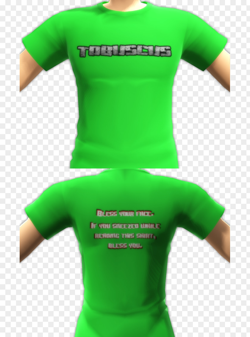 Just Then T-shirt Shoulder Green Sleeve PNG
