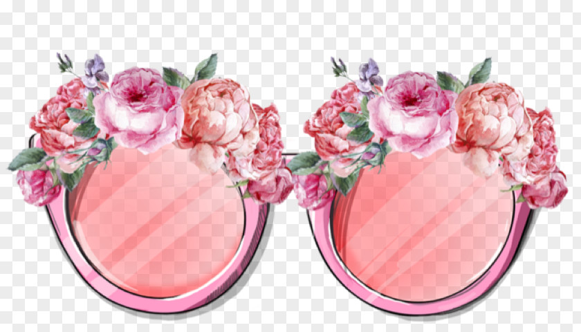 Sunglasses Floral Design Cut Flowers Rose PNG