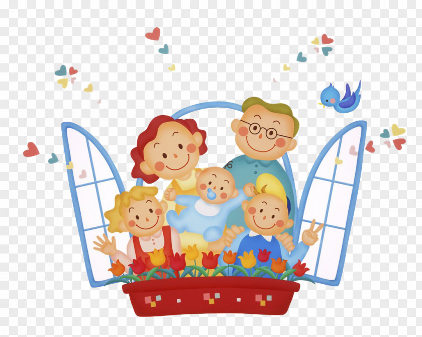 Children And Flowers Child Window Clip Art PNG