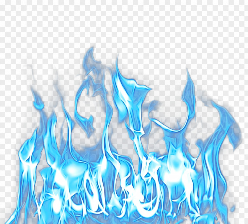 Electric Blue Flame Water Aqua PNG