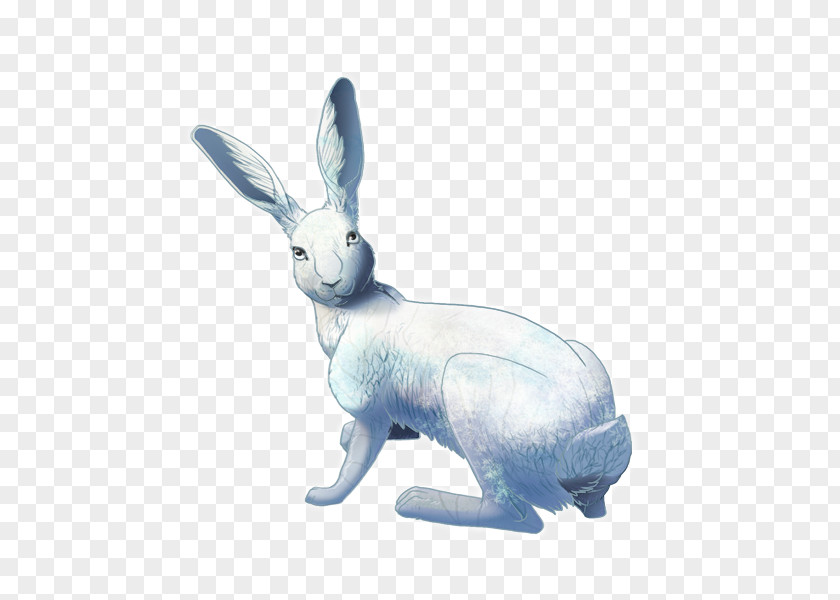 Ice Crack Domestic Rabbit Hare Fauna Figurine PNG