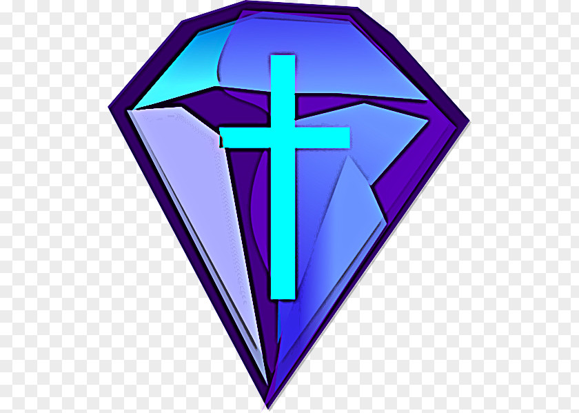 Symmetry Religious Item Purple Cross Symbol Electric Blue Line PNG