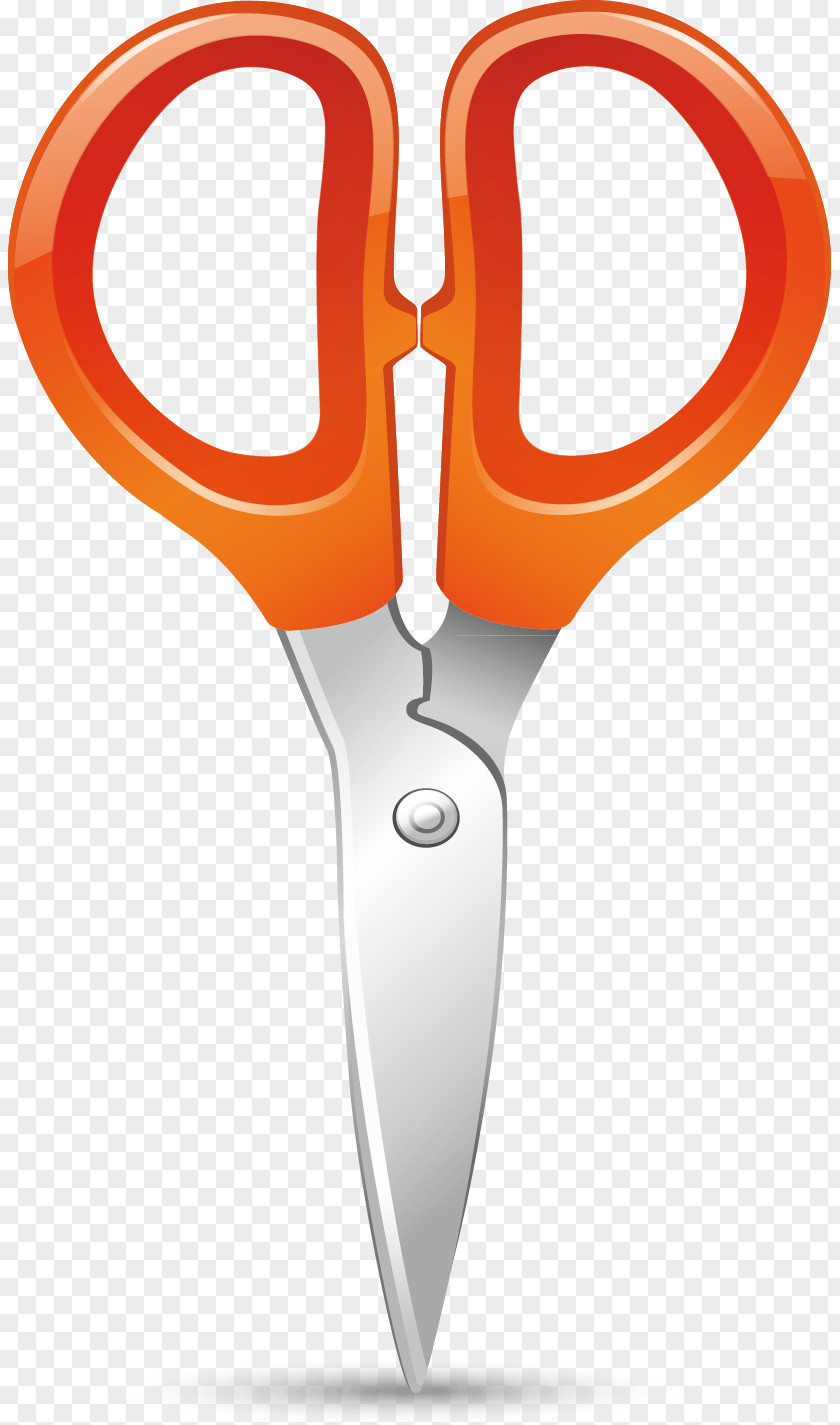 Vector Scissors Orange Vecteur PNG