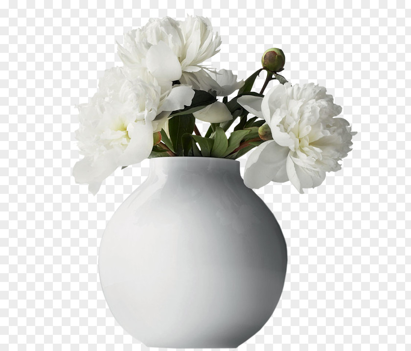White Flower Vase Pink Flowers Clip Art PNG