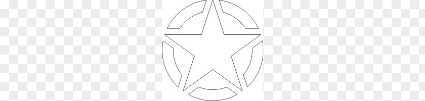 Military Stars Cliparts Line Angle Point Black And White Area PNG