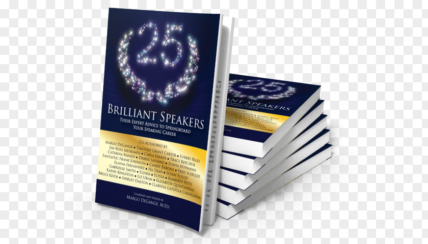 Stack 25 Brilliant Speakers: Their Expert Advice To Springboard Your Speaking Career Paperback Book Brand Brochure PNG