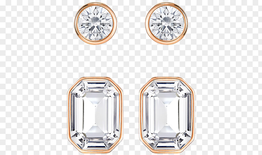 Swarovski Earrings Jewelry Square Earring AG Jewellery Bezel PNG