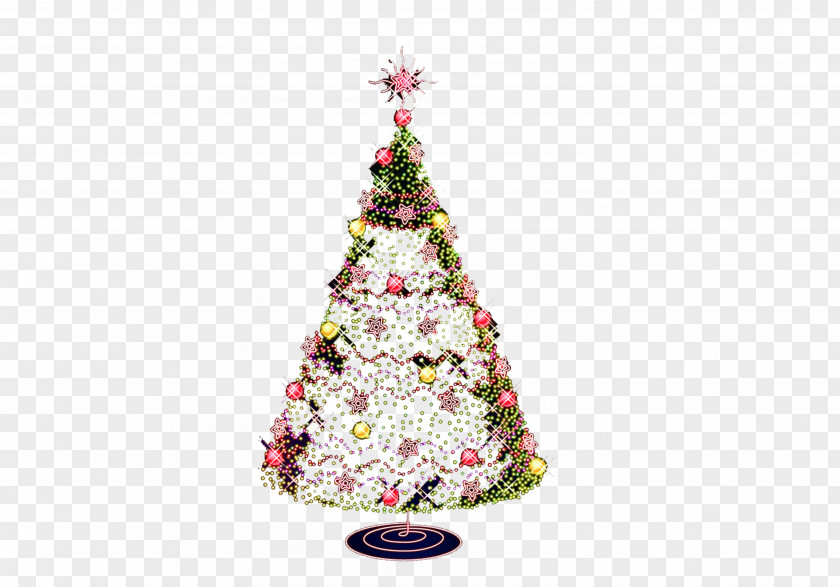 HD Christmas Tree Free Matting Material Lights High-definition Television PNG