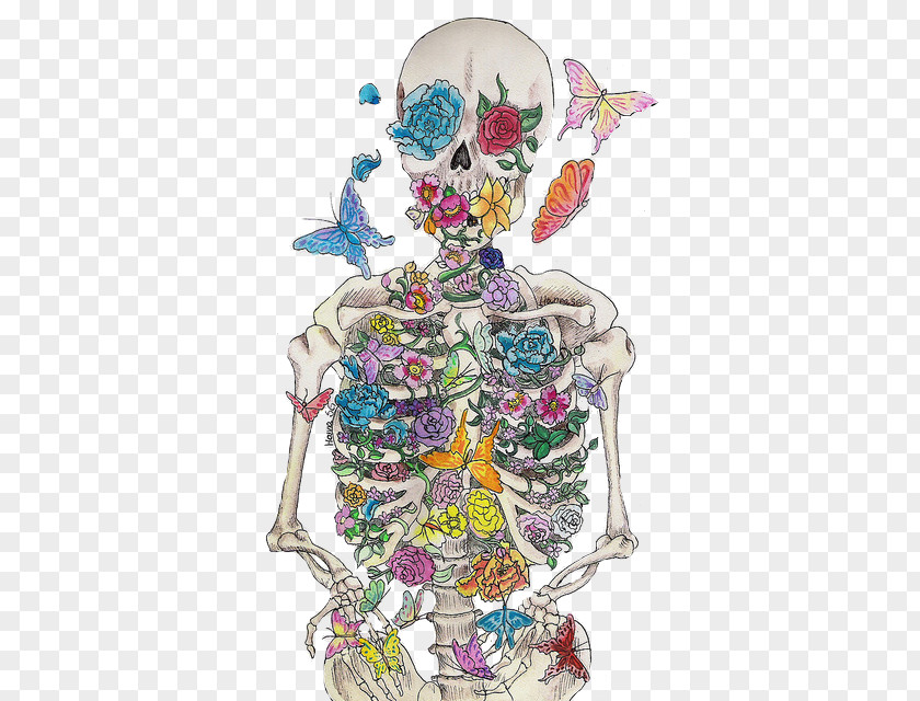 Skull Flower Human Skeleton Anatomy Bone PNG
